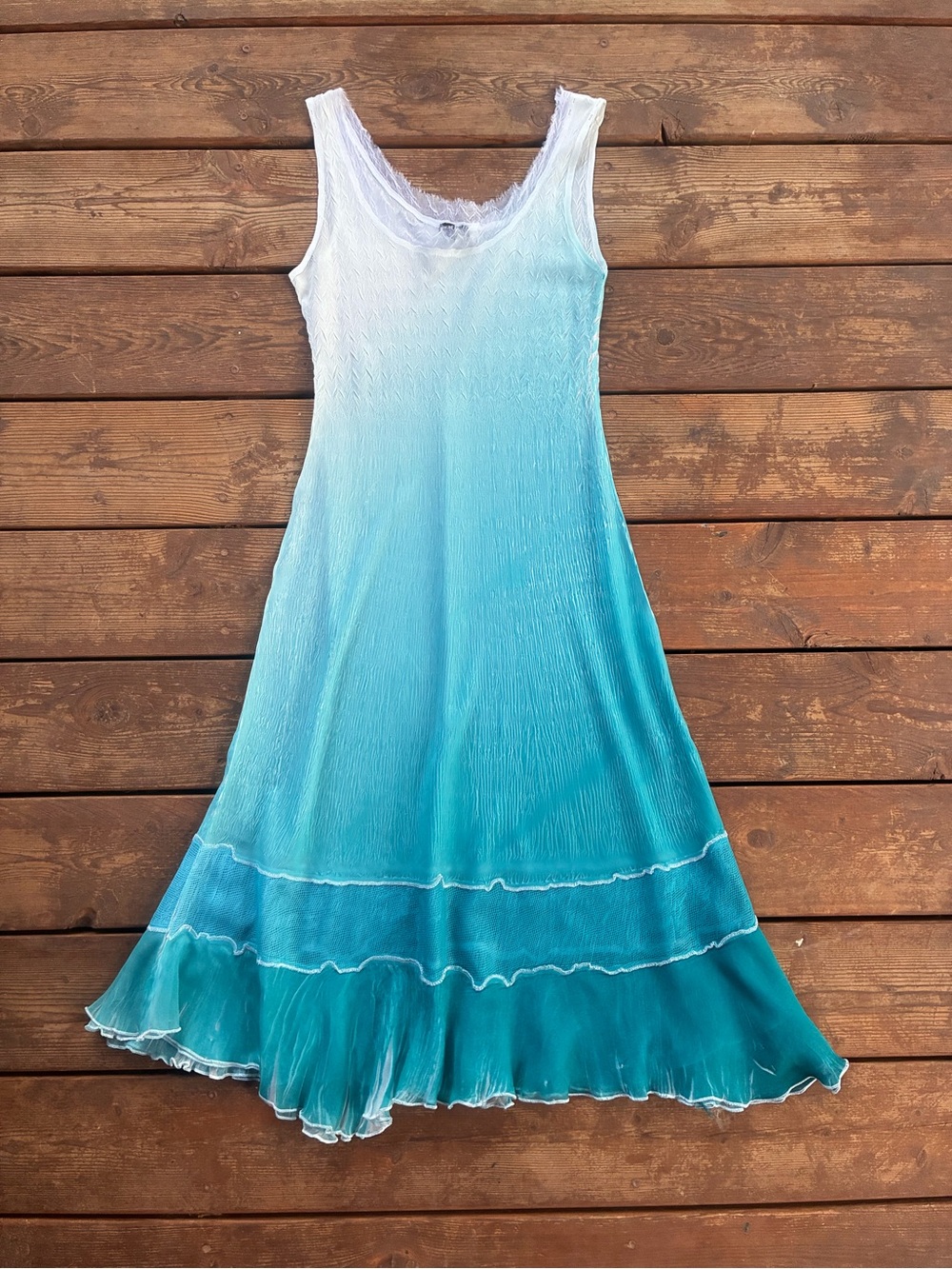 Komarov Crinkle Midi Dress Ombre